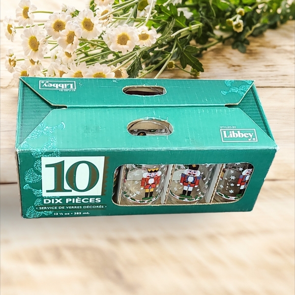 Vintage 1980’s Libby Christmas Nutcracker drinking glasses: Christmas NIB - Picture 2 of 6